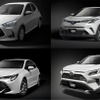 トヨタ ヤリス（左上）、C-HR（右上）、カローラスポーツ（左下）、RAV4（右下）