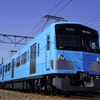 滋賀県の近江鉄道に7年ぶりの新形式車…黄色い元西武3000系が水色の300形に　8月1日運行開始