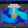 アンシス ディスカバリーで流量制御弁内部における流体挙動のリアルタイムシミュレーションを実施して、対話的に設計を調査