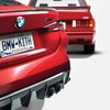 BMWの新型 M4 クーペ と初代 M3 （1989年式）のワンオフモデル