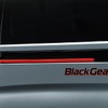 オレンジアクセント付ブラックスライドドアレール BLACK GEAR ステッカー