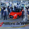 フランスのTMMFからラインオフした400万台目のトヨタ・ヤリス