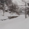 1月19日10時59分頃、小樽駅の倶知安方。線路が完全に埋もれている。