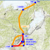 構想されている北陸新幹線敦賀～新大阪間の延伸ルート。