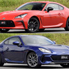 トヨタ GR 86（上）とスバル BRZ（下）