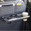 スズキ ワゴンRスマイルシートバックアッパーポケット（運転席）＆パーソナルテーブル［ドリンクホルダー2個、ショッピングフック3個、折りたたみ格納式］（後席右側）