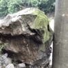 第十玖珠川橋りょうの被災直後。今日客に岩が接触した。