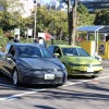 JAIA輸入電動車試乗会：VWゴルフ・バリアントeTSI Active（向かって左）とVWゴルフeTSI Style