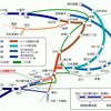 新横浜駅を境に相鉄新横浜線、東急新横浜線に分かれる相鉄・東急直通線。直通運行は相鉄方が相鉄本線やいずみ野線、東急方が東京メトロ南北線・副都心線、都営地下鉄三田線、埼玉高速鉄道埼玉スタジアム線、東武東上線までおよぶ。なお西武は相鉄・東急直通線に乗り入れない。