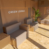 GREEN LOUNGEの内装。