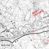 羊蹄トンネル比羅夫工区の位置（平面図）。