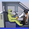 地上の操縦者とロボットは連動しており、ロボットが受ける重みや反動を操縦者にフィードバックできるため、操作技術の習得が容易になるという利点がある。