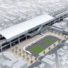 伏石駅付近の新幹線駅イメージ。