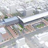 高知駅付近の新幹線駅イメージ。