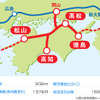 四国新幹線の基本計画ルート。