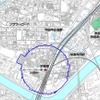 不発弾発見現場は吹田市南吹田3丁目で、発見箇所から半径300m（南吹田1～5丁目の一部）が警戒（避難対象）区域に入るため、JR京都線とおおさか東線が支障する。