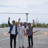 左からSpace Aviation 保田晃宏社長、かりゆしグループ 平良朝敬会長、かりゆし 玉城智司社長（左）、