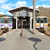 芸備線備後落合駅で並ぶ芸備線の気動車。