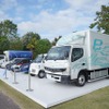 FUSOの電気小型トラック、eキャンターを含む商用車はバリ島での配送業務に使用