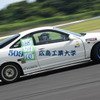 暴れるマシンを手懐ける広島工業大学の選手
