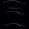 アルピーヌ初の市販EVとして開発中の3車種のティザーイメージ