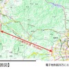米沢トンネル（仮称）の検討区間。福島県福島市内の庭坂駅付近から山形県米沢市内の関根駅付近にかけての約23kmを貫く長大トンネルとなる。