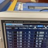 計測中のパワーアナライザ。