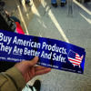 UAWの集会で配られた“Buy America”ステッカー