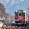 留萌へ向かう4929D。旭川から来た列車で、函館本線深川～旭川間でもこのヘッドマーク付き4両編成を見られた。石狩沼田～真布。