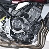 2006年式のCBR1000RRのエンジンをベースに低中速寄りにチューン。スポーツバイクのエンジンとは思えないほどフレキシブルな味付けとなっている