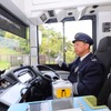 EVバス、運転席の様子