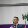 挨拶する迫小樽市長。