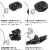 4種類の取り付けステーが標準装備