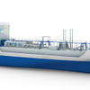 水素燃料エンジン対応電気推進船イメージ