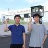 #1 木本工作所のドライバー坂田文哉さん（左）とチーム代表の木本貴志さん