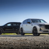 マツダ CX-60 XD-HYBRID（手前）とCX-5 XD ブラックエディション（奥）