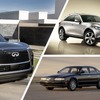 左から時計回りにインフィニティQX80新型、FX50、Q45