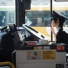 燃料電池バスの運転席体験