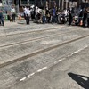 白鳥橋掛け替え工事で現れた都電遺構