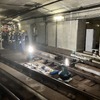 都営地下鉄異常時総合訓練：ポイントのロッドの交換