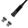 Kashimura・マグネット 充電ケーブル 1.2m Type-C コネクタヘッド2個 BK（AJ-650）