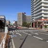塩浜2丁目から北、東陽橋を見る。手前が豊洲方面、奥が住吉方面