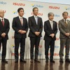 向かって左から藤森、片山、藤井、加藤、高橋の各氏