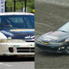 早稲田大学自動車部競技車両のDC2インテグラ（左：ジムカーナ、右ダートトライアル）