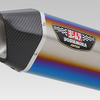 Slip-On HEPTA FORCE サイクロン 2本出し EXPORT SPEC 政府認証：STBCチタンブルーカバー/カーボンエンド