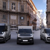 フレキシスの次世代都市物流EV。左からStep-in Van、Cargo Van、Panel Van。