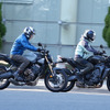 ヤマハ MT-09 Y-AMT（左）とホンダ CB650R E-Clutch（右）