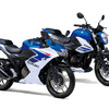 スズキ ジクサーSF250（手前）とジクサー250（奥）