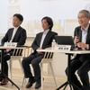 （左から）ソフトウェア統括部の西村氏、SoC開発部の杉本氏、経営役員 東京支社担当の横尾氏