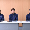 電動アシストホースカーの開発をおこなうヤマハモーターエンジニアリングの（左から）杉山氏、畑島氏、藤井氏